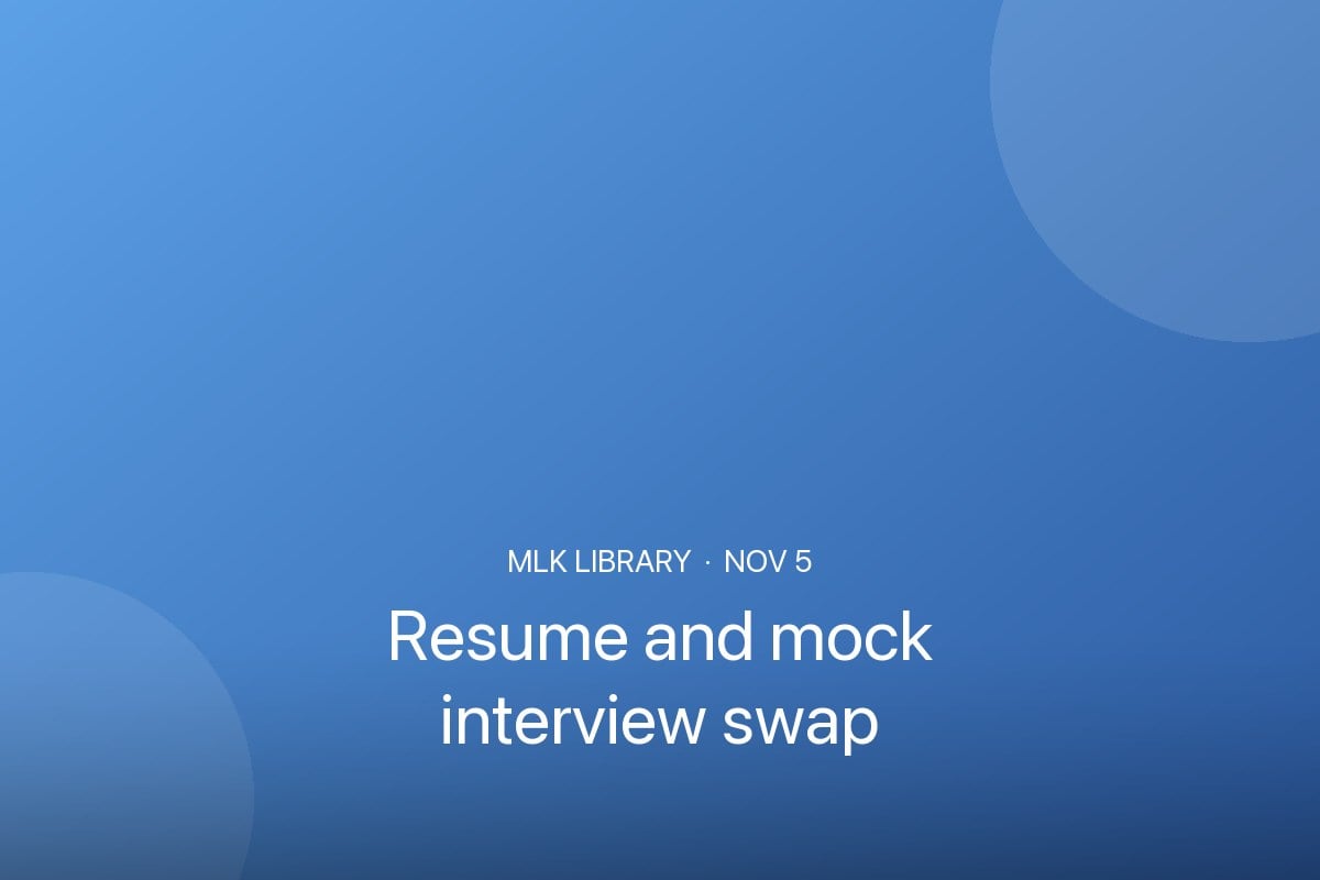 Resume and mock interview swap