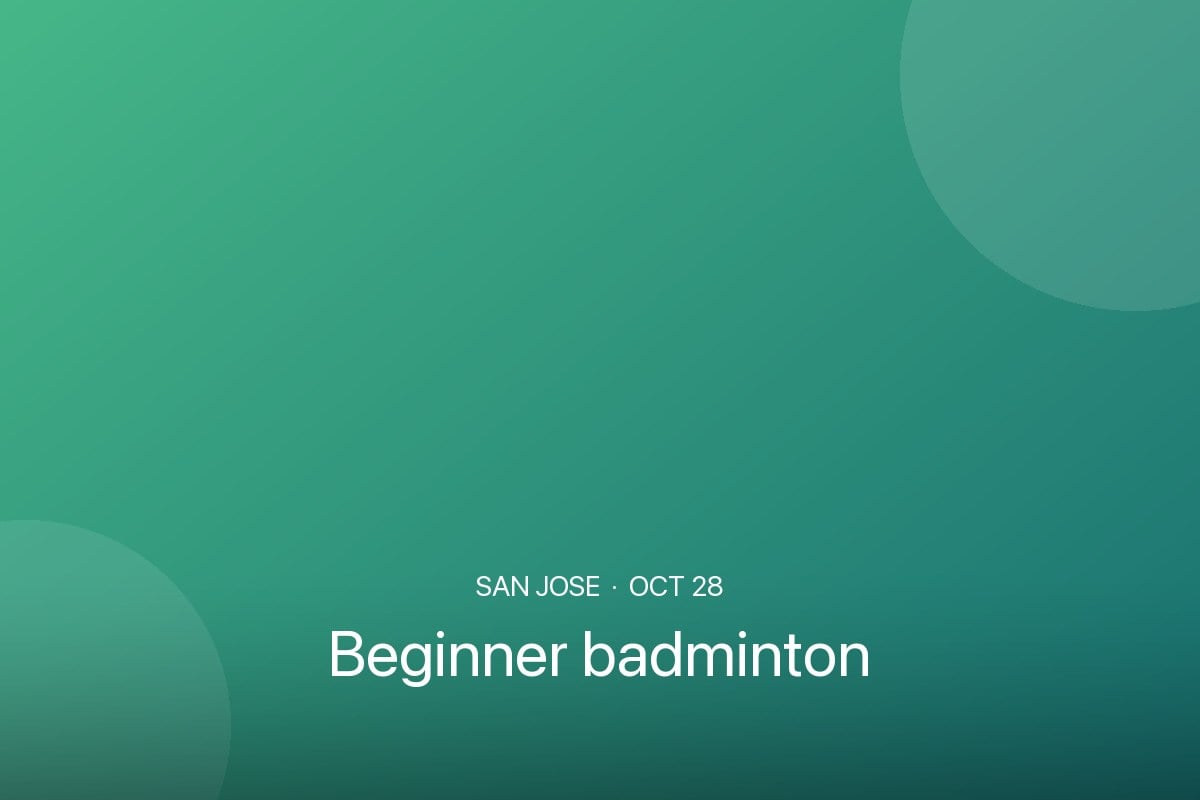 Beginner badminton